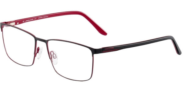 Dioptrické brýle Jaguar model 33603, barva obruby černá červená mat, stranice černá červená lesk, kód barevné varianty 6100. 