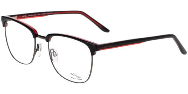 Dioptrické brýle Jaguar model 33618, barva obruby černá červená lesk, stranice černá červená lesk, kód barevné varianty 4922. 