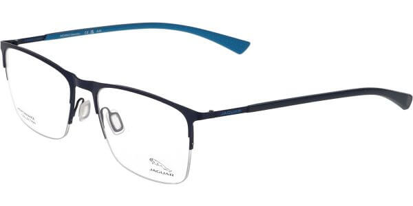 Dioptrické brýle Jaguar model 33844, barva obruby modrá mat, stranice modrá mat, kód barevné varianty 3100. 