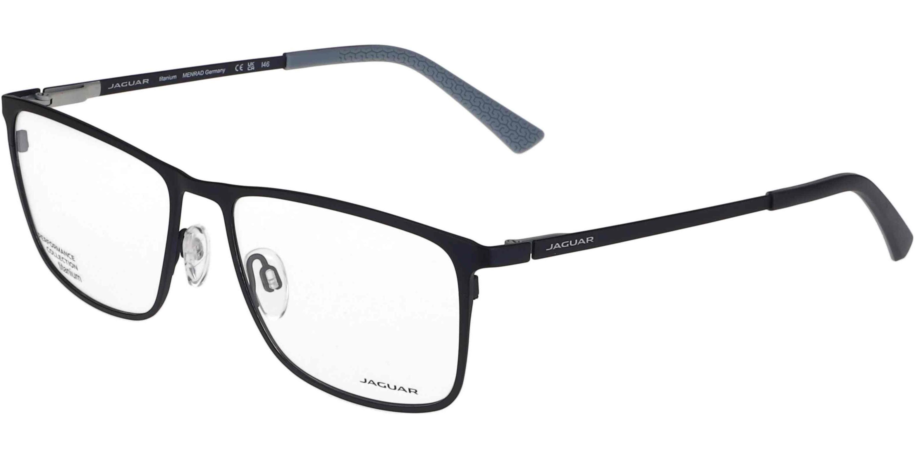 Dioptrické brýle Jaguar model 35609, barva obruby černá mat, stranice černá mat, kód barevné varianty 3100. 
