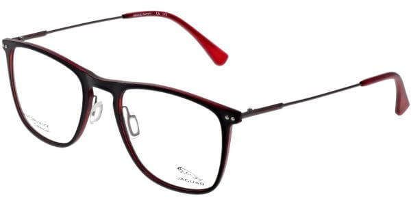 Dioptrické brýle Jaguar model 36818, barva obruby černá červená mat, stranice černá červená mat, kód barevné varianty 6100. 