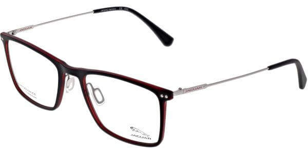 Dioptrické brýle Jaguar model 36819, barva obruby černá červená mat, stranice šedá mat, kód barevné varianty 6100. 