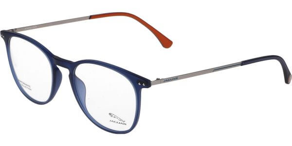 Dioptrické brýle Jaguar model 36826, barva obruby modrá mat, stranice šedá mat, kód barevné varianty 3100. 