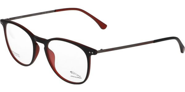 Dioptrické brýle Jaguar model 36826, barva obruby černá červená mat, stranice šedá mat, kód barevné varianty 6100. 