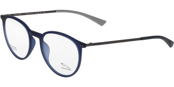 Dioptrické brýle Jaguar model 36827, barva obruby modrá mat, stranice šedá mat, kód barevné varianty 3100. 
