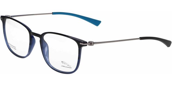 Dioptrické brýle Jaguar model 36831, barva obruby modrá mat, stranice šedá mat, kód barevné varianty 3100. 
