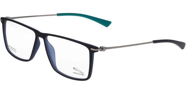 Dioptrické brýle Jaguar model 36832, barva obruby modrá mat, stranice šedá mat, kód barevné varianty 3100. 