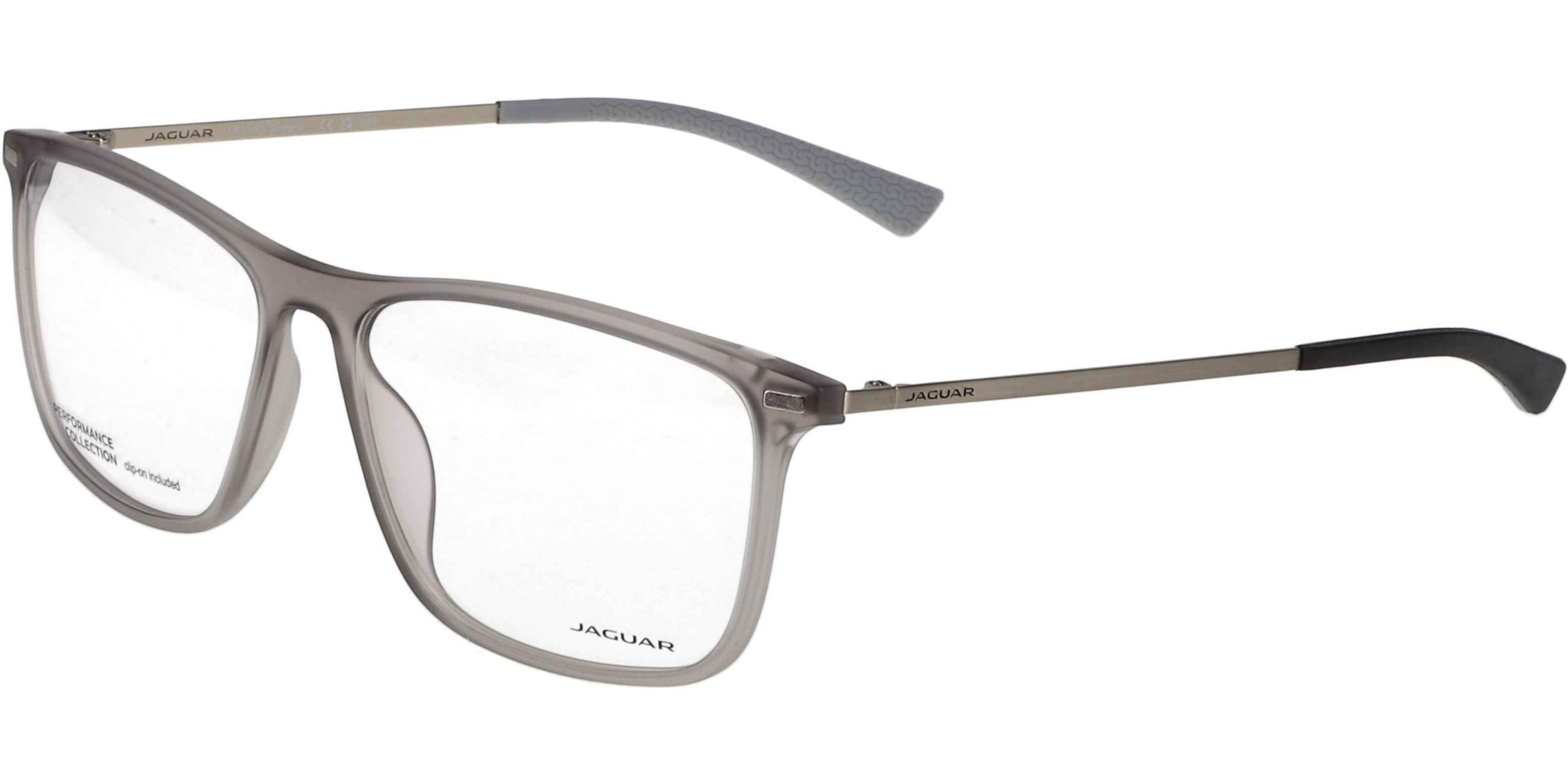 Dioptrické brýle Jaguar model 36834, barva obruby šedá mat, stranice šedá mat, kód barevné varianty 6500. 