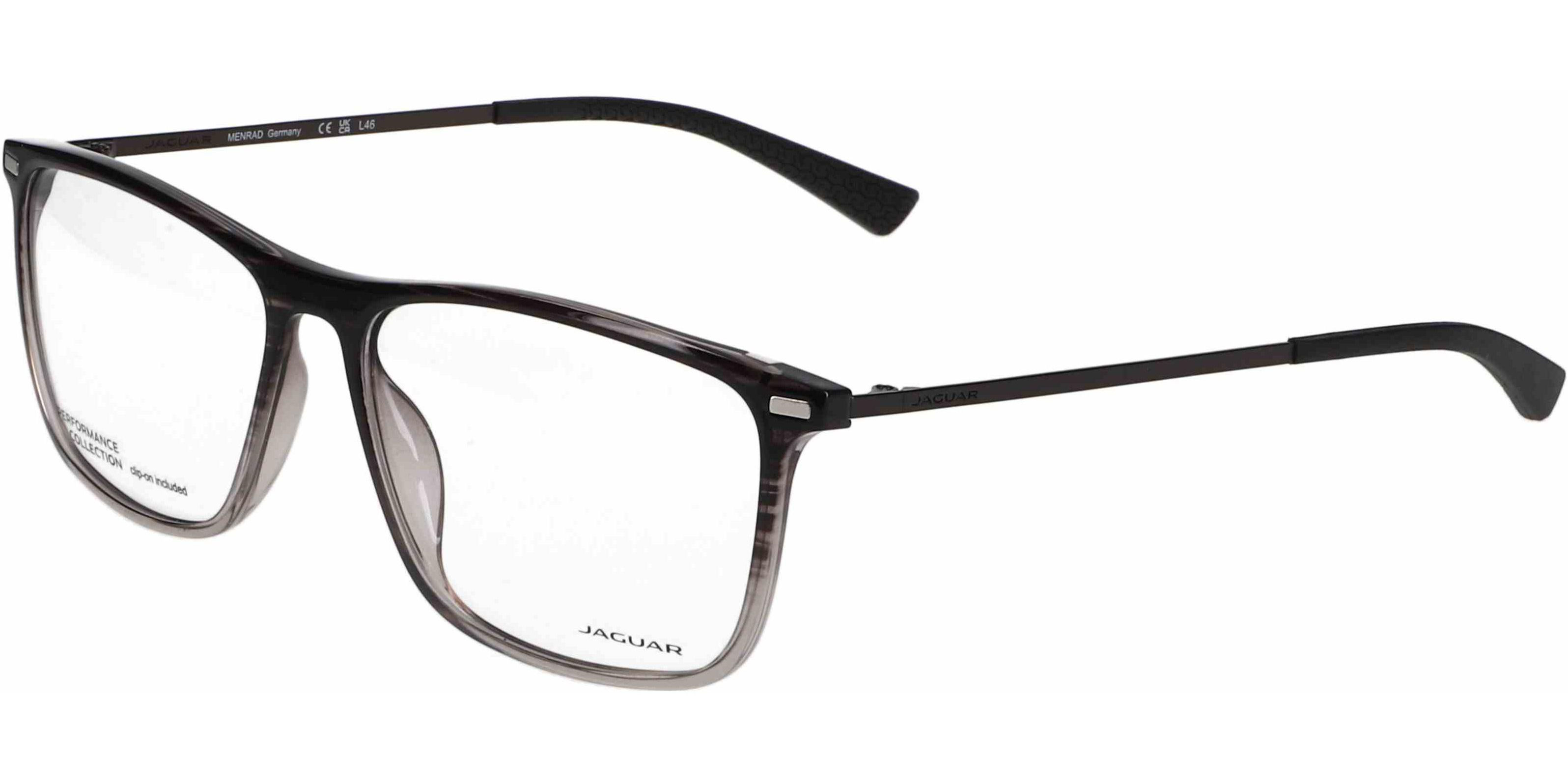 Dioptrické brýle Jaguar model 36834, barva obruby šedá mat, stranice šedá mat, kód barevné varianty 6501. 