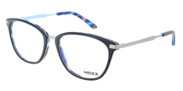Dioptrické brýle MEXX model 2509, barva obruby modrá stříbrná lesk, stranice stříbrná mat, kód barevné varianty 300. 