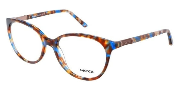 Dioptrické brýle MEXX model 2510, barva obruby hnědá modrá lesk, stranice hnědá modrá lesk, kód barevné varianty 200. 