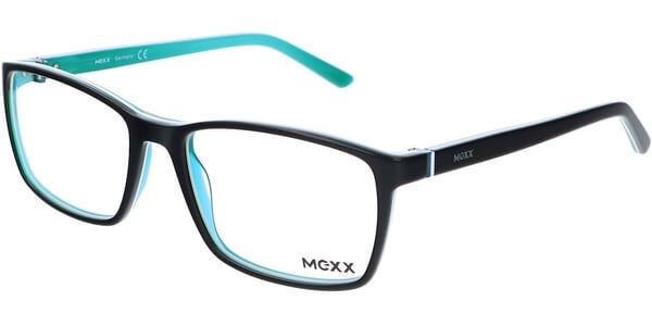 Dioptrické brýle MEXX model 2518, barva obruby černá tyrkysová lesk, stranice černá tyrkysová lesk, kód barevné varianty 200. 
