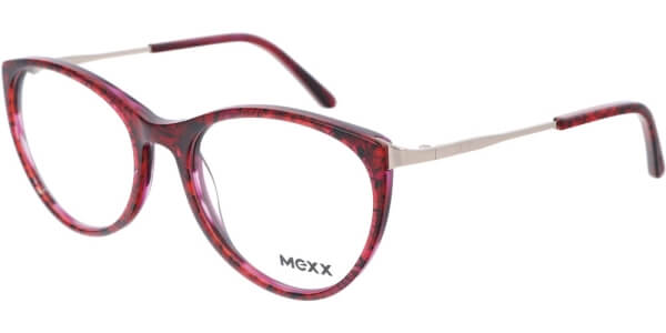 Dioptrické brýle MEXX model 2523, barva obruby červená černá lesk, stranice stříbrná lesk, kód barevné varianty 400. 
