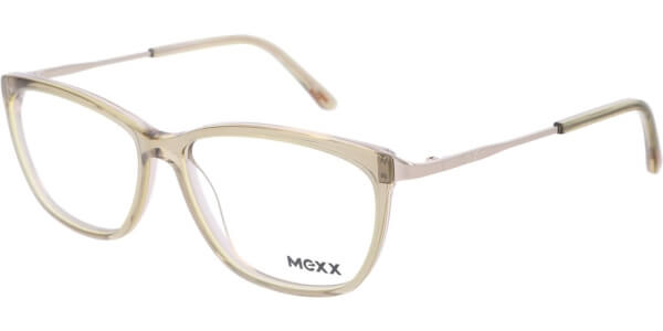 Dioptrické brýle MEXX model 2524, barva obruby žlutá čirá lesk, stranice stříbrná lesk, kód barevné varianty 200. 