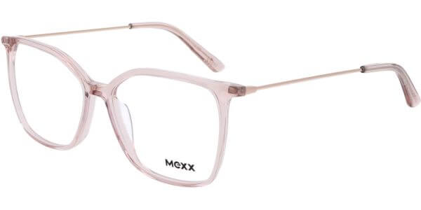 Dioptrické brýle MEXX model 2541, barva obruby růžová čirá lesk, stranice zlatá lesk, kód barevné varianty 300. 