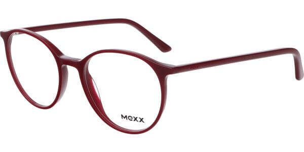 Dioptrické brýle MEXX model 2543, barva obruby vínová lesk, stranice vínová lesk, kód barevné varianty 100. 