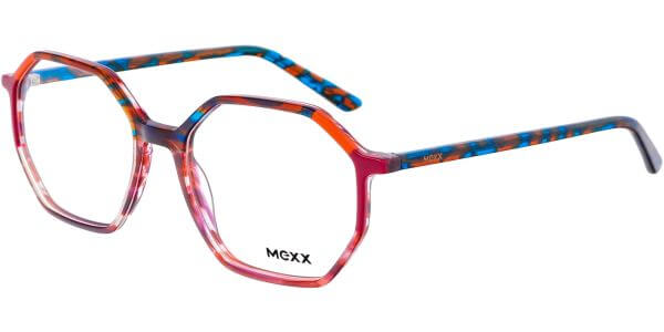 Dioptrické brýle MEXX model 2548, barva obruby oranžová růžová lesk, stranice oranžová modrá lesk, kód barevné varianty 400. 