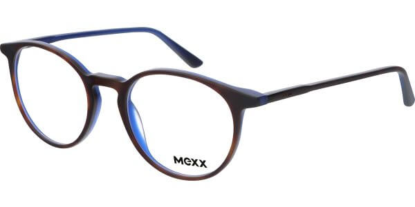 Dioptrické brýle MEXX model 2552, barva obruby hnědá modrá mat, stranice hnědá modrá mat, kód barevné varianty 200. 