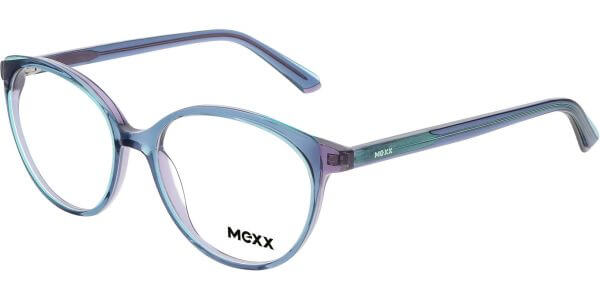 Dioptrické brýle MEXX model 2557, barva obruby modrá fialová lesk, stranice modrá fialová lesk, kód barevné varianty 300. 