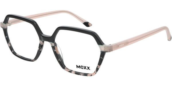 Dioptrické brýle MEXX model 2568, barva obruby černá béžová lesk, stranice černá béžová lesk, kód barevné varianty 400. 