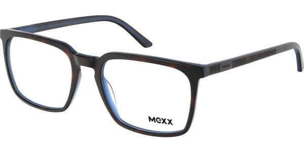 Dioptrické brýle MEXX model 2572, barva obruby hnědá modrá lesk, stranice hnědá modrá lesk, kód barevné varianty 300. 