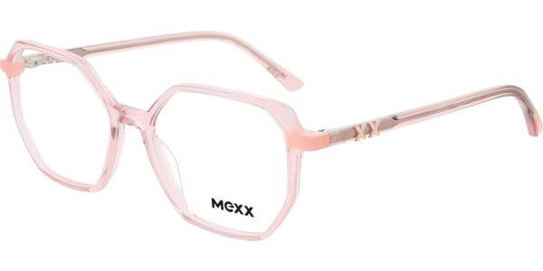 Dioptrické brýle MEXX model 2574, barva obruby růžová čirá lesk, stranice růžová čirá lesk, kód barevné varianty 300. 