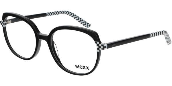 Dioptrické brýle MEXX model 2577, barva obruby černá bílá lesk, stranice černá bílá lesk, kód barevné varianty 100. 