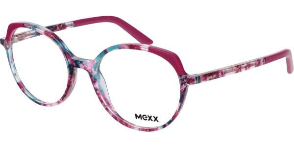 Dioptrické brýle MEXX model 2579, barva obruby růžová tyrkysová lesk, stranice růžová tyrkysová lesk, kód barevné varianty 100. 