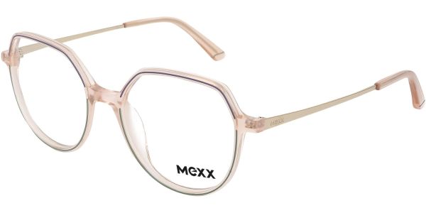 Dioptrické brýle MEXX model 2583, barva obruby béžová zelená lesk, stranice zlatá lesk, kód barevné varianty 200. 
