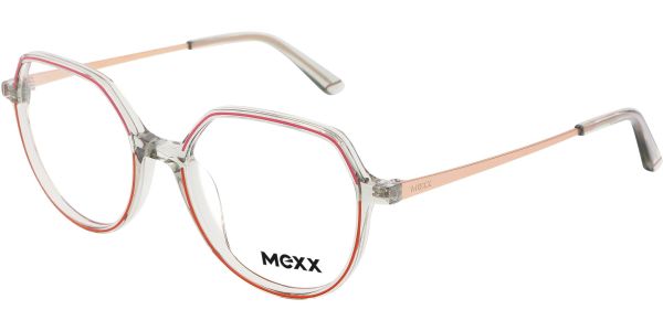 Dioptrické brýle MEXX model 2583, barva obruby zelená oranžová lesk, stranice zlatá lesk, kód barevné varianty 300. 