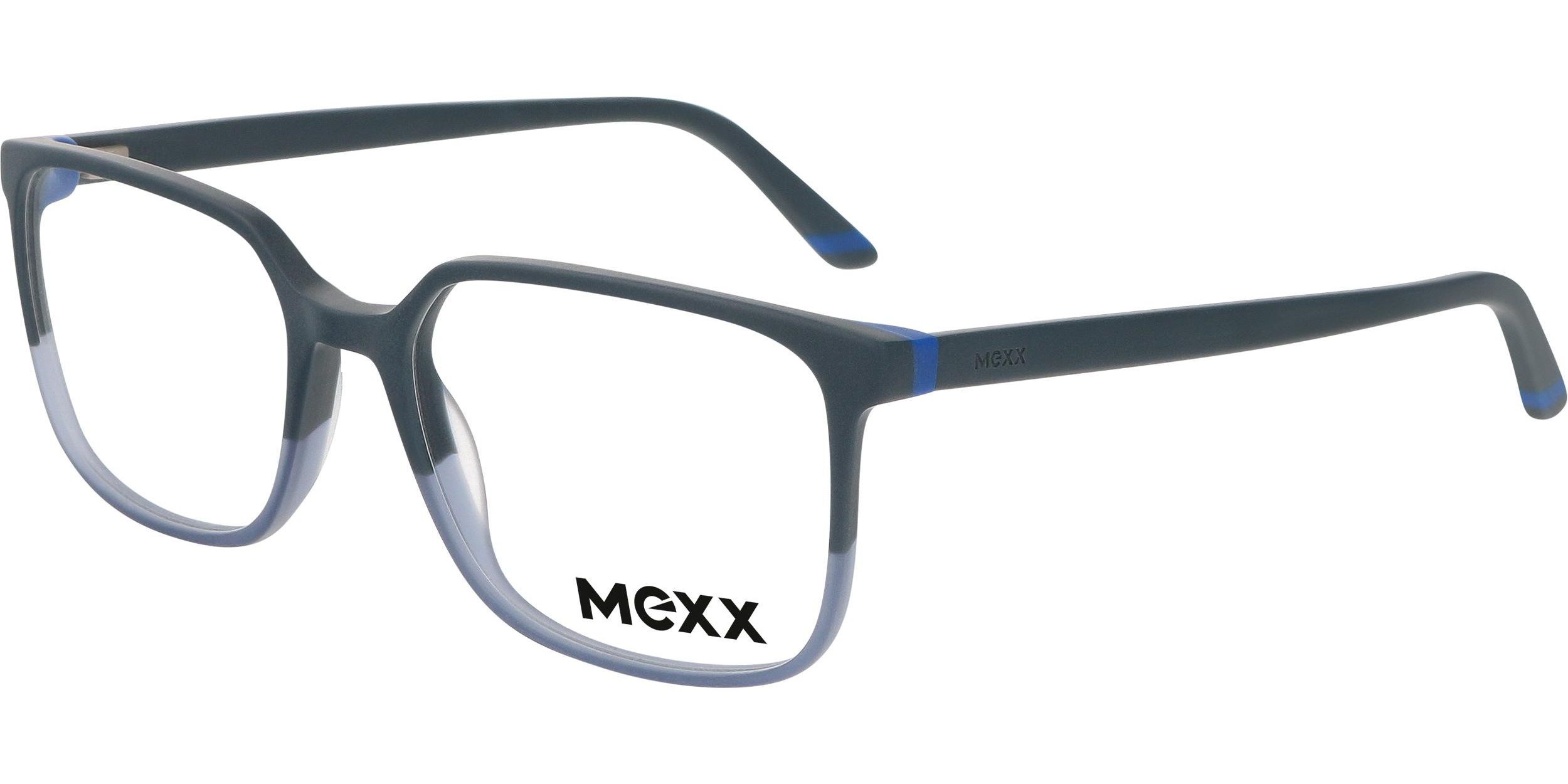 Dioptrické brýle MEXX model 2597, barva obruby modrá šedá mat, stranice modrá šedá mat, kód barevné varianty 400. 