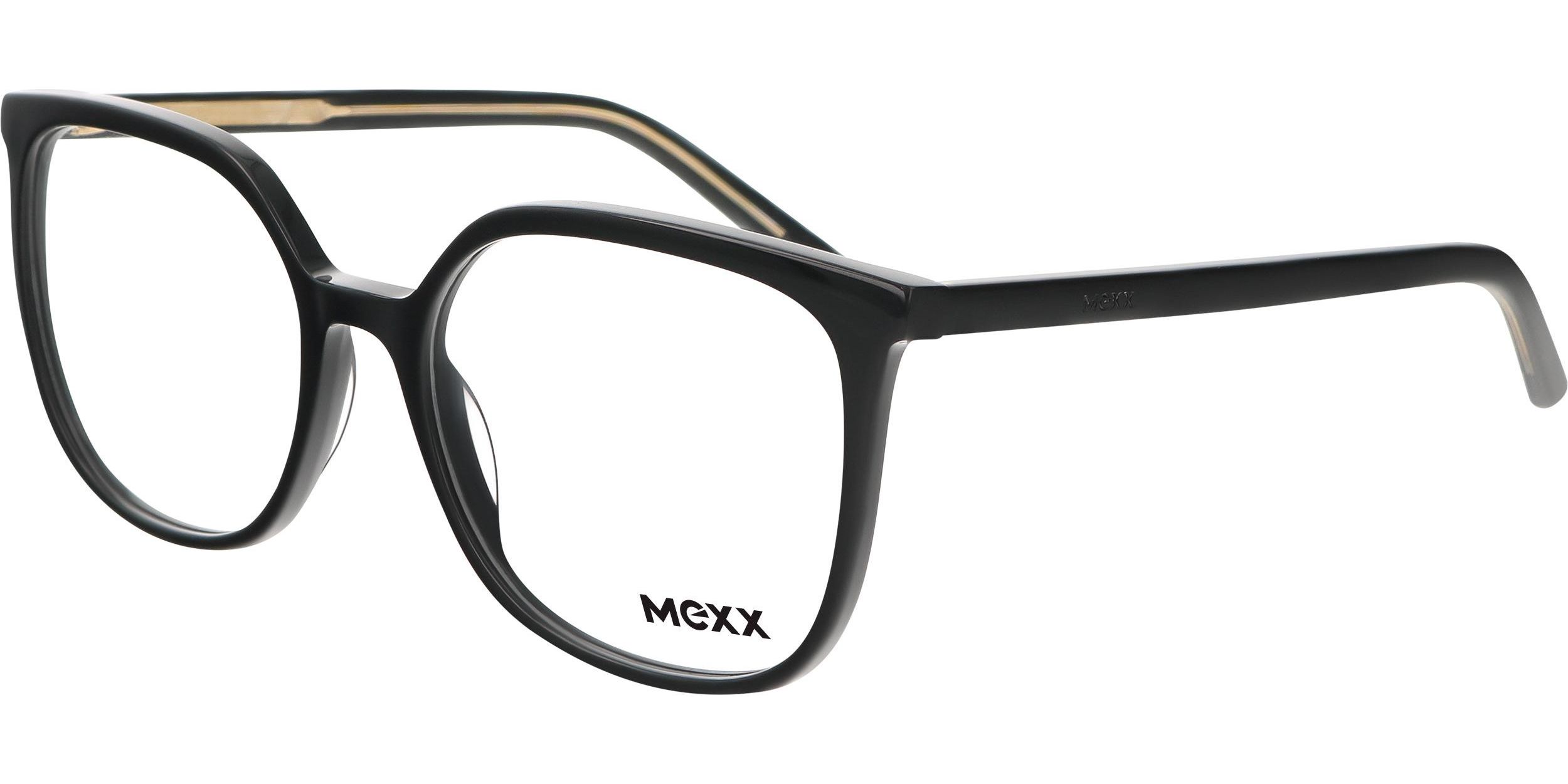 Dioptrické brýle MEXX model 2601, barva obruby černá lesk, stranice černá lesk, kód barevné varianty 100. 