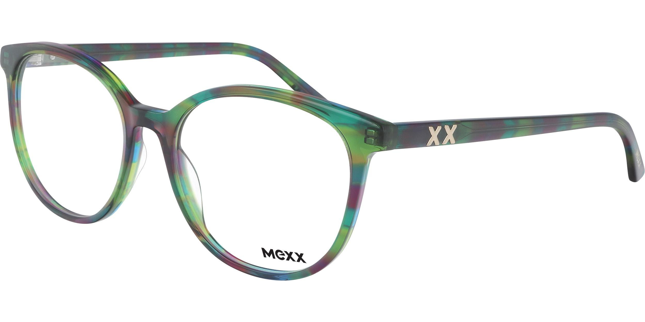 Dioptrické brýle MEXX model 2604, barva obruby zelená fialová lesk, stranice zelená modrá lesk, kód barevné varianty 400. 