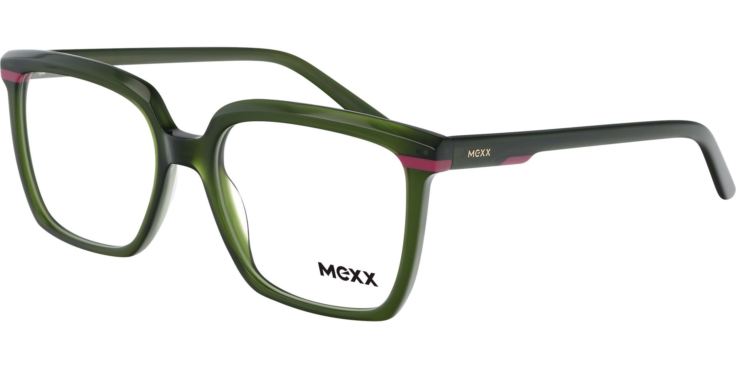 Dioptrické brýle MEXX model 2618, barva obruby zelená růžová lesk, stranice zelená růžová lesk, kód barevné varianty 300. 