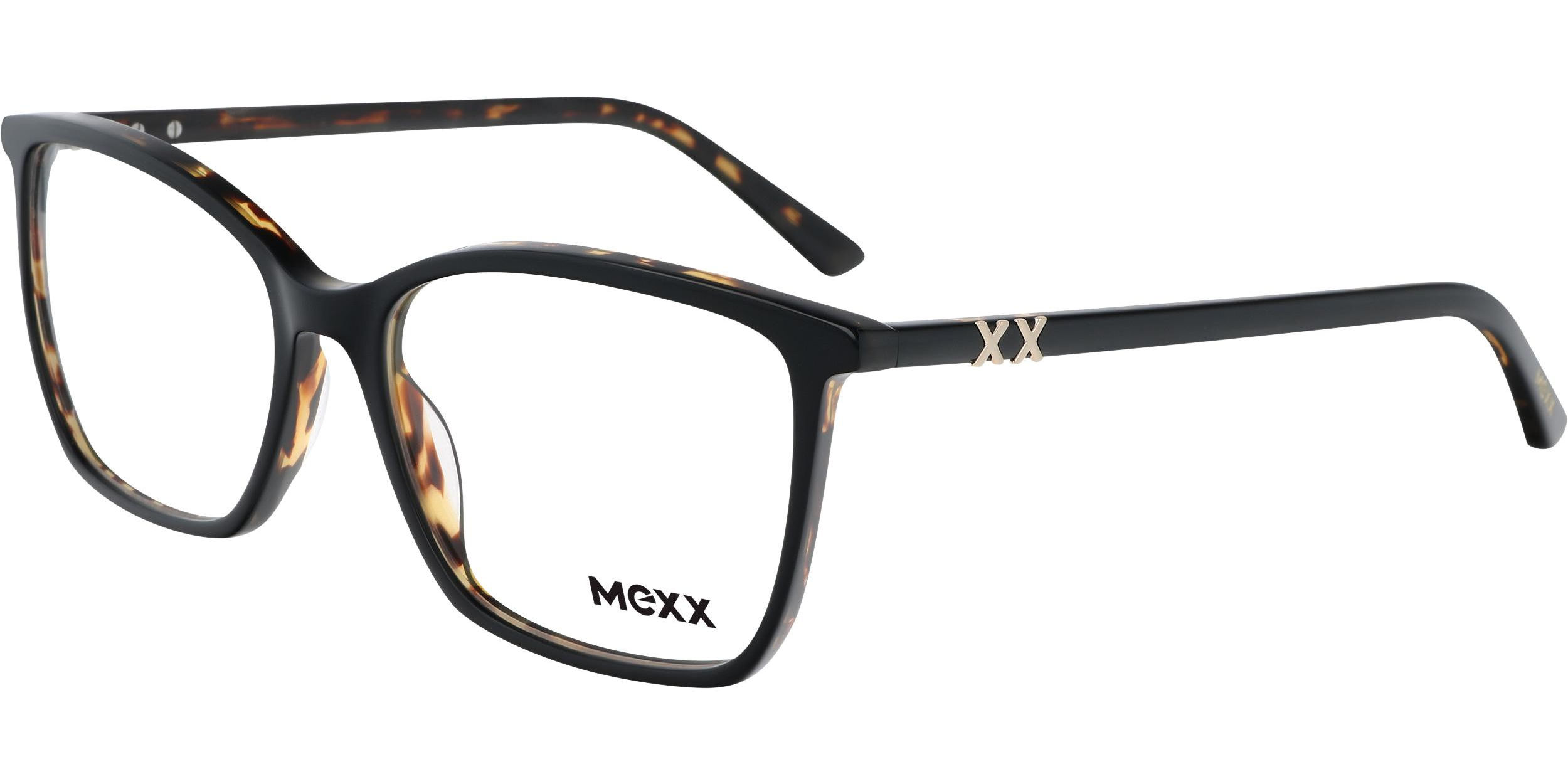 Dioptrické brýle MEXX model 2619, barva obruby černá hnědá lesk, stranice černá hnědá lesk, kód barevné varianty 100. 