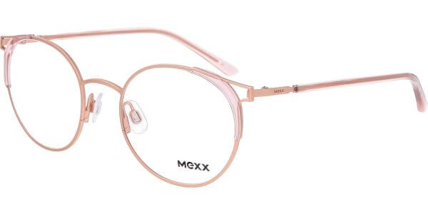 Dioptrické brýle MEXX model 2770, barva obruby růžová zlatá mat, stranice růžová zlatá mat, kód barevné varianty 400. 