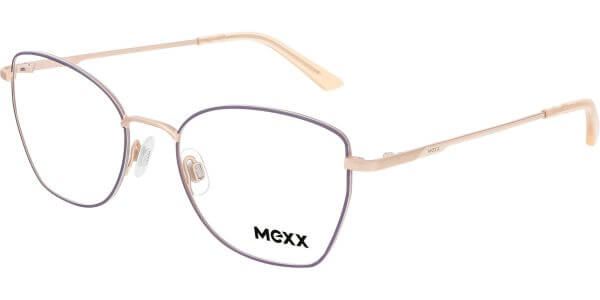 Dioptrické brýle MEXX model 2782, barva obruby fialová zlatá mat, stranice zlatá mat, kód barevné varianty 300. 