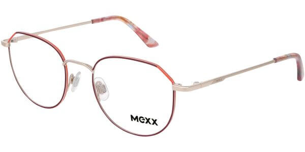 Dioptrické brýle MEXX model 2783, barva obruby červená oranžová lesk, stranice zlatá lesk, kód barevné varianty 300. 