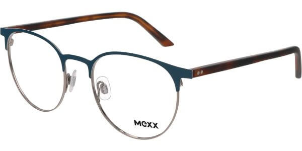 Dioptrické brýle MEXX model 2791, barva obruby tyrkysová šedá mat, stranice hnědá mat, kód barevné varianty 400. 