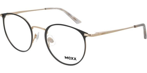 Dioptrické brýle MEXX model 2796, barva obruby černá zlatá mat, stranice zlatá lesk, kód barevné varianty 100. 