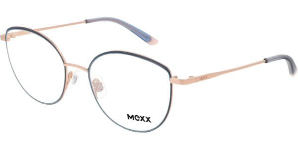 Dioptrické brýle MEXX model 2804, barva obruby zlatá modrá lesk, stranice zlatá lesk, kód barevné varianty 300. 