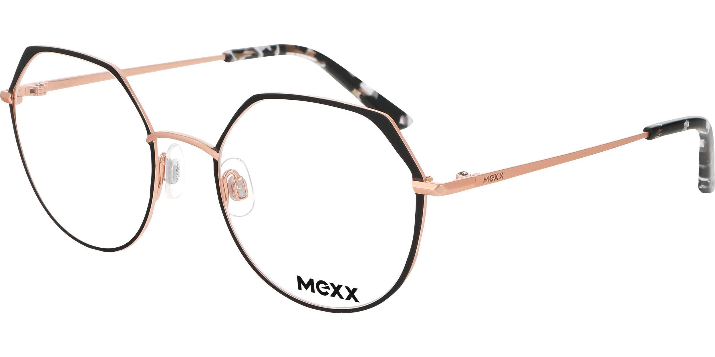 Dioptrické brýle MEXX model 2810, barva obruby černá bronzová mat, stranice bronzová mat, kód barevné varianty 100. 