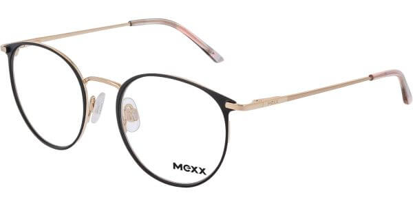 Dioptrické brýle MEXX model 5946, barva obruby černá zlatá lesk, stranice zlatá lesk, kód barevné varianty 100. 