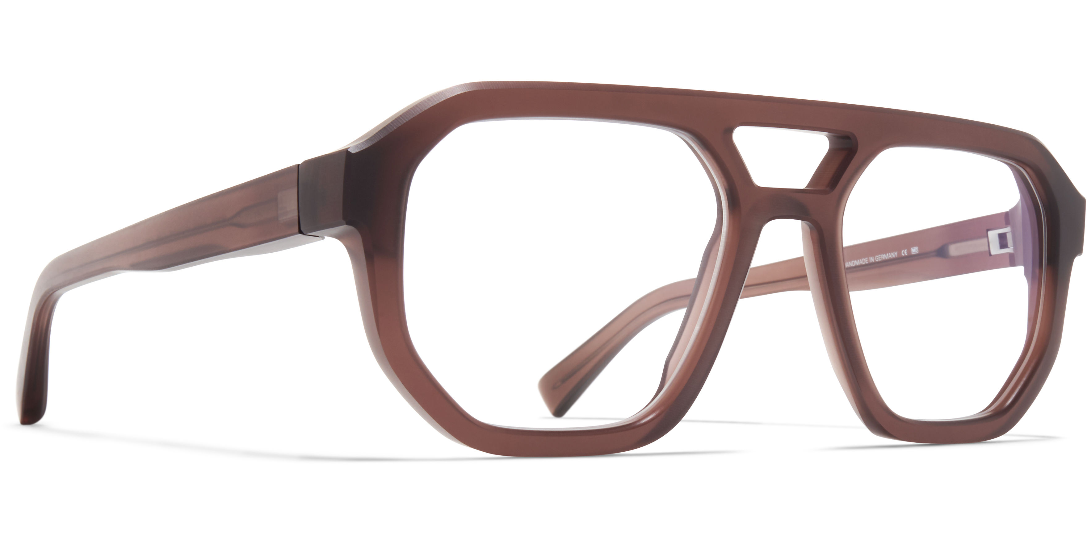 Dioptrické brýle MYKITA model AMARE, barva obruby hnědá mat, stranice hnědá mat, kód barevné varianty 374. 