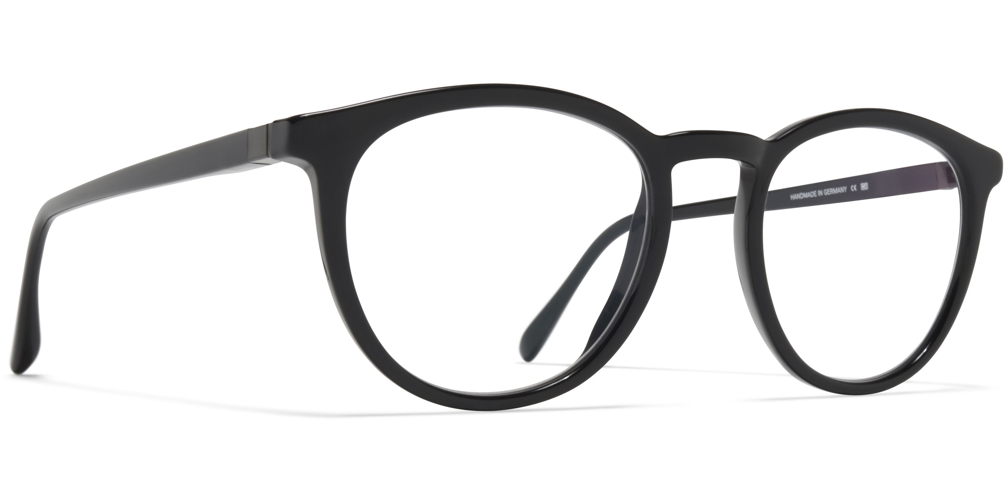 Dioptrické brýle MYKITA model DAVU, barva obruby černá lesk, stranice černá lesk, kód barevné varianty 736. 