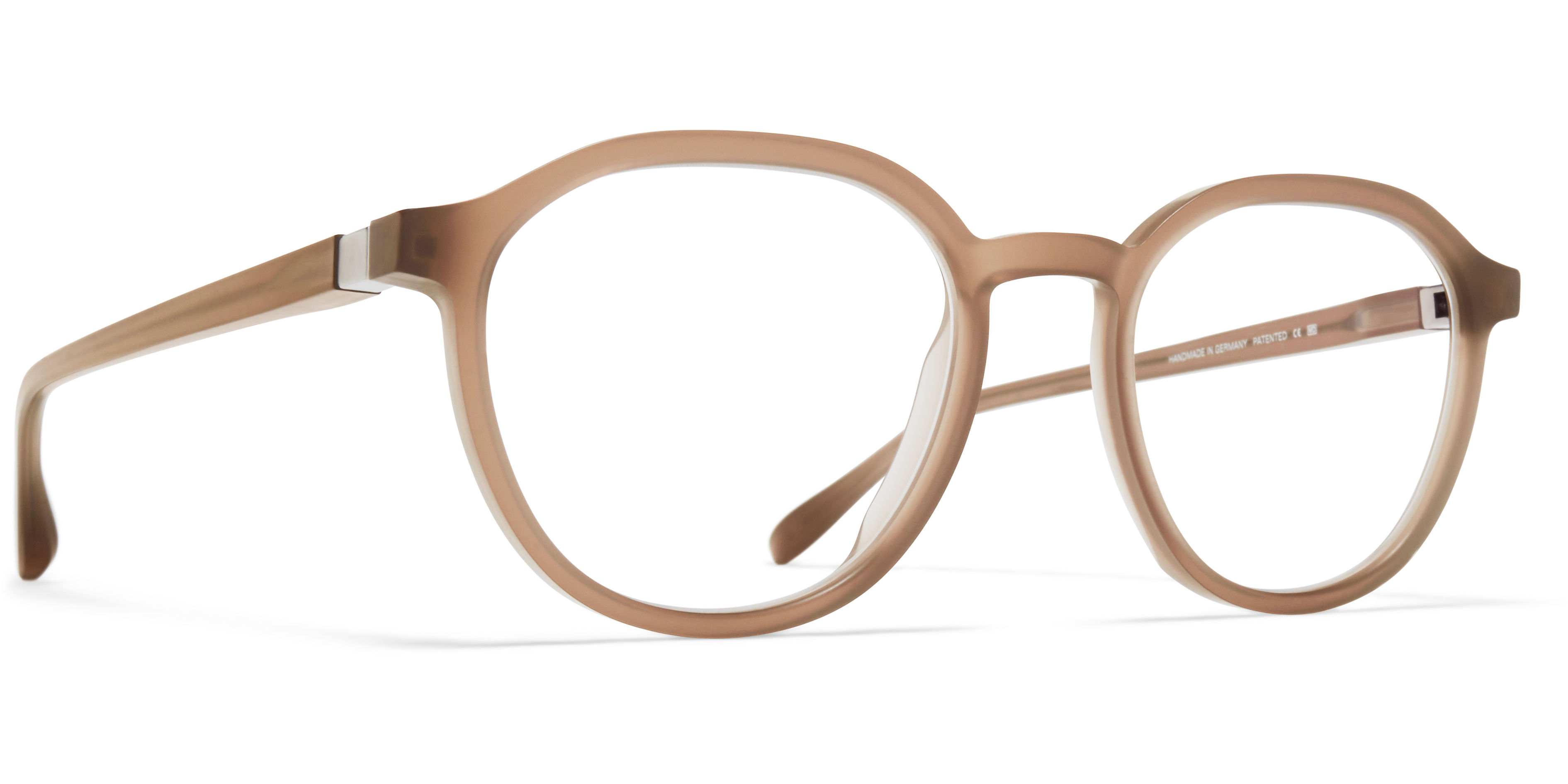 Dioptrické brýle MYKITA model EKON, barva obruby béžová mat, stranice béžová mat, kód barevné varianty 626. 
