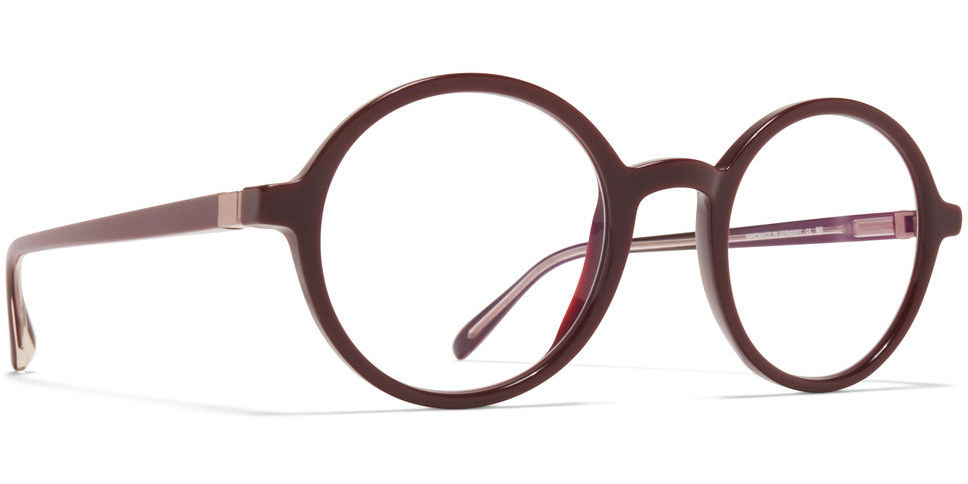 Dioptrické brýle MYKITA model JOJO, barva obruby vínová lesk, stranice vínová lesk, kód barevné varianty 739. 