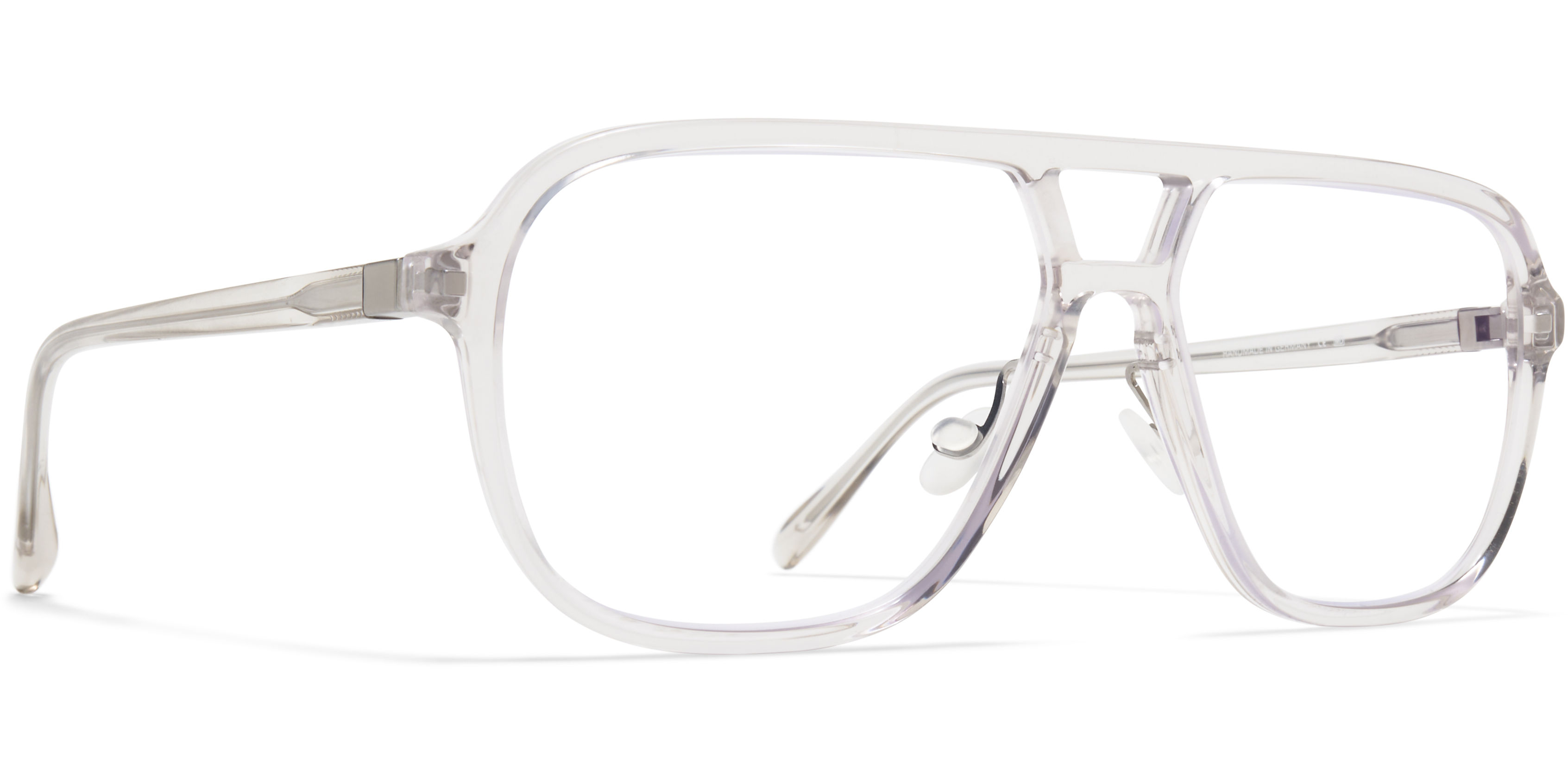 Dioptrické brýle MYKITA model KAMI, barva obruby čirá lesk, stranice čirá lesk, kód barevné varianty 127. 