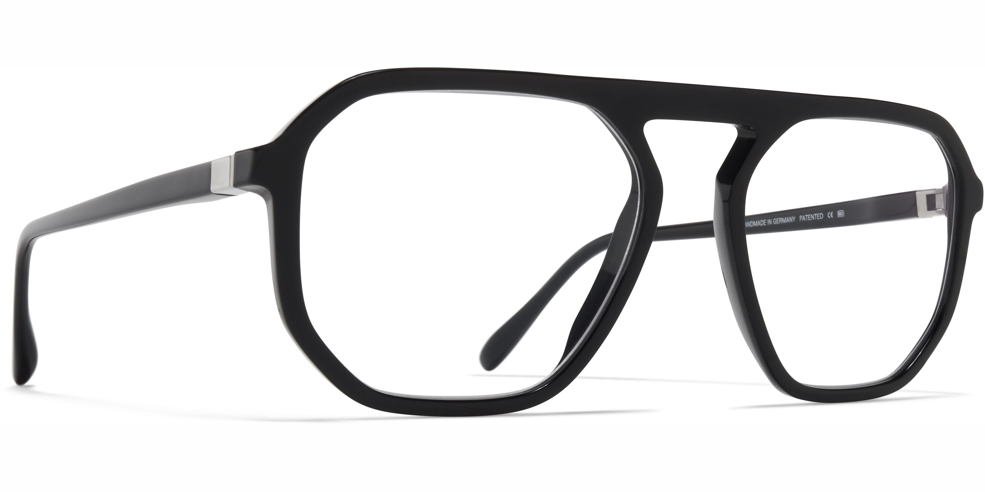 Dioptrické brýle MYKITA model LOOMIS, barva obruby černá lesk, stranice černá lesk, kód barevné varianty 002. 