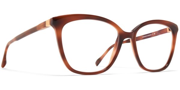 Dioptrické brýle MYKITA model MAHA, barva obruby hnědá lesk, stranice hnědá lesk, kód barevné varianty 746. 